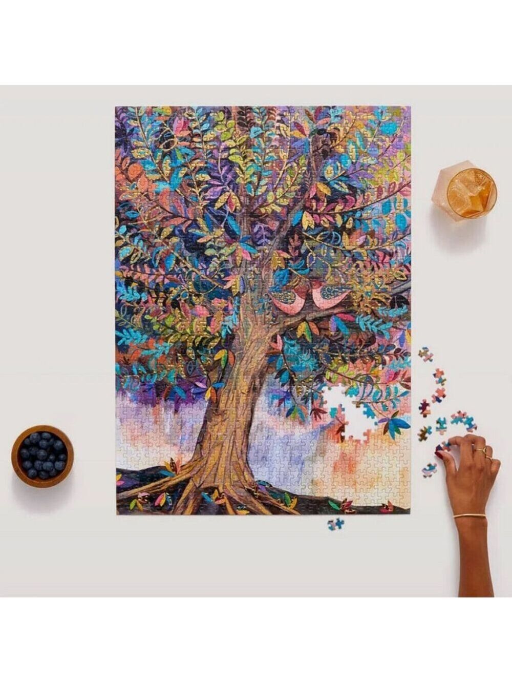 Illumination Tree 1000 Piece Gold Foil Puzzle - Picture 2 of 9